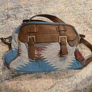 Aztec sweater print carry on tote bag